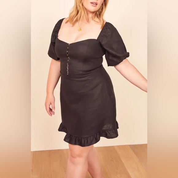 Seattle Puff Sleeve Linen Minidress - Picture 5 of 7